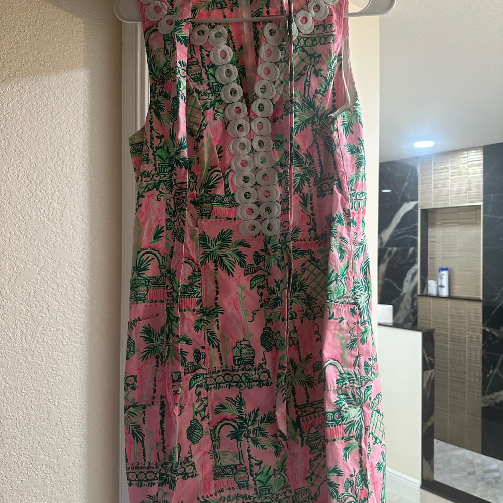 Lilly Pulitzer Pink and Green Patterned Dress